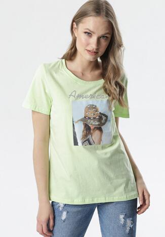 Jasnozielony T-shirt Mystise