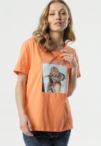 Pomarańczowy T-shirt Mystise