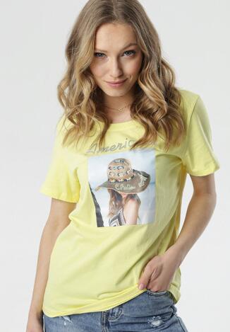 Żółty T-shirt Mystise