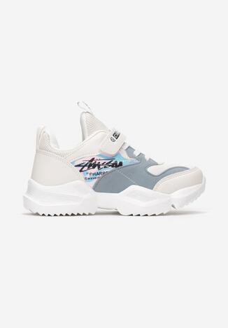 Beżowo-Niebieskie Buty Sportowe Peachstone
