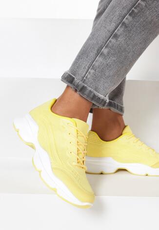 Żółte Sneakersy Menodiace