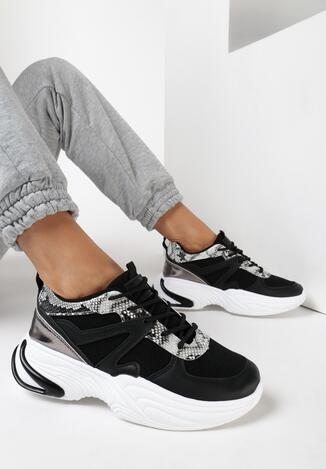 Czarne Sneakersy Olenore