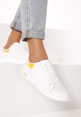 Białe Holograficzne Buty Sportowe Olinophe