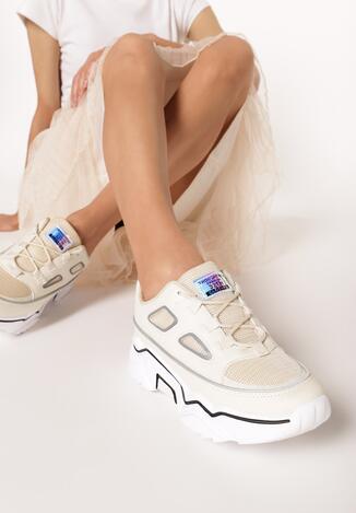 Beżowe Sneakersy Olaurae