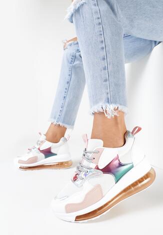 Biało-Różowe Sneakersy Sicalis