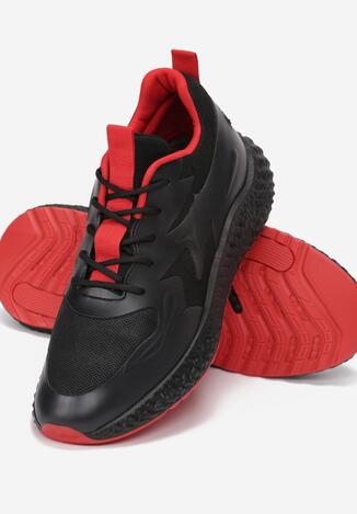 Czarno-Czerwone Buty Sportowe Last Power