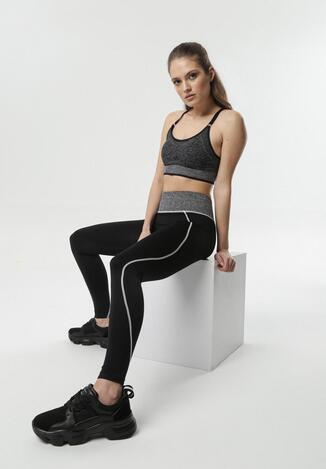 Czarny Biustonosz Sportowy Woman Heart