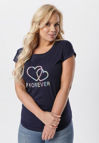 Granatowy T-shirt Katharina
