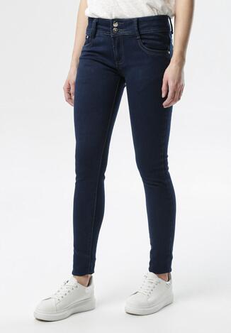 Granatowe Jeansy Slim Aigareanes