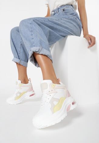Biało-Różowe Sneakersy Thefer