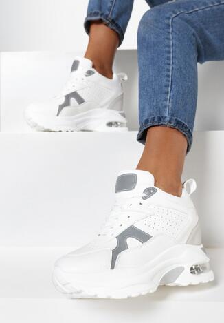 Biało-Szare Sneakersy Thefer