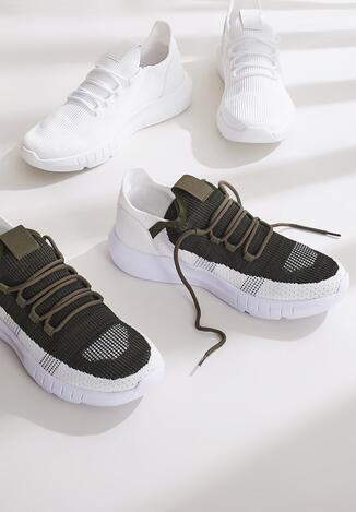 Biało-Zielone Buty Sportowe Fogford