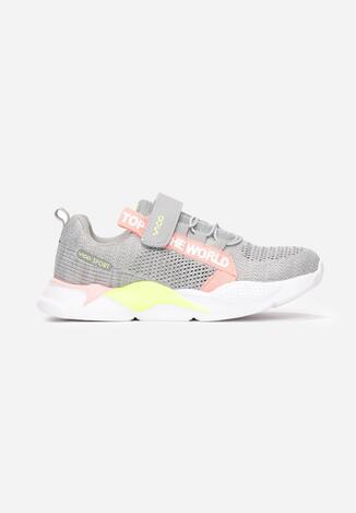 Szaro-Różowe Buty Sportowe Allulila