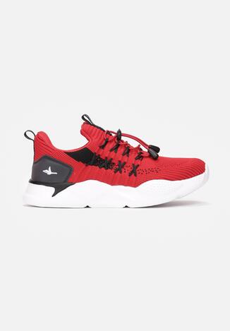 Czerwono-Czarne Buty Sportowe Physasa