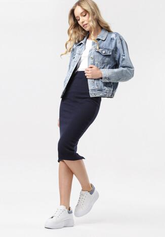 Granatowa Spódnica Aqeava