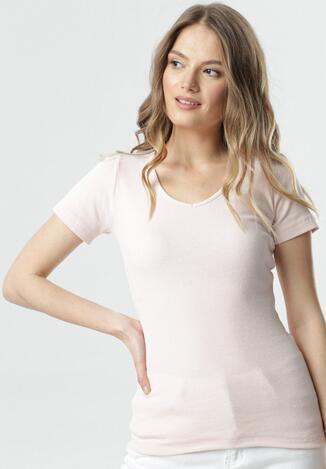 Jasnoróżowy T-shirt Blomsea
