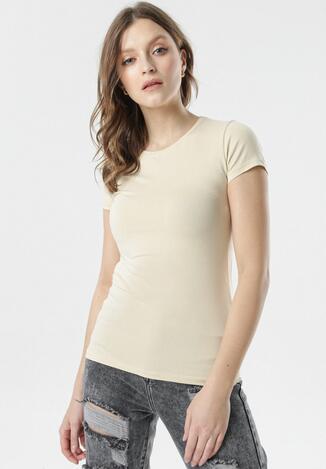 Jasnobeżowy T-shirt Echolaira