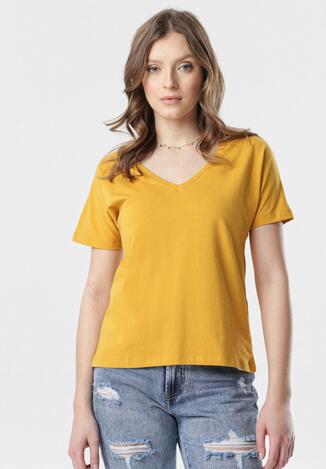 Camelowy T-shirt Wrafdiff