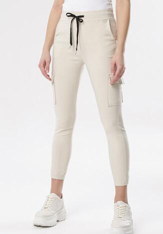 Kremowe Spodnie Cargo Nautiria