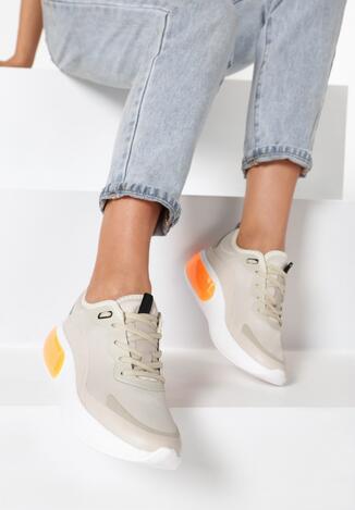 Beżowe Sneakersy Acapheu
