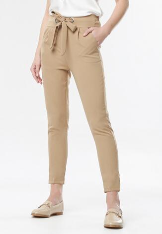 Ciemnobeżowe Spodnie Avaviane