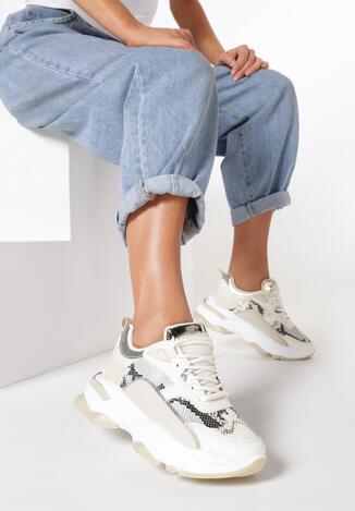 Beżowe Sneakersy Merilla