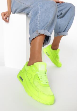 Limonkowe Buty Sportowe Nillda