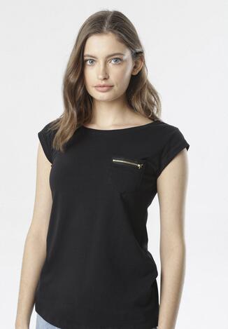 Czarny T-shirt Theva