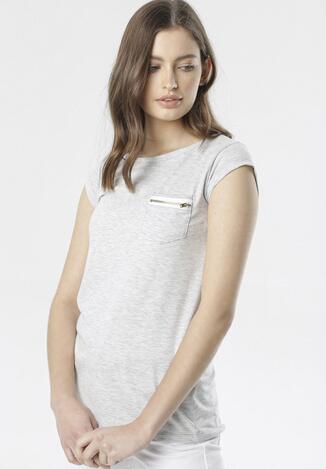 Jasnoszary T-shirt Theva