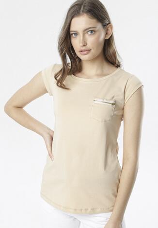 Jasnobeżowy T-shirt Theva