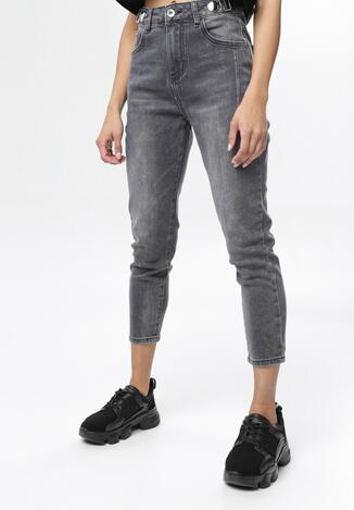 Ciemnoszare Jeansy Mom Fit Atemoni