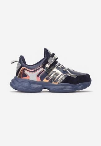 Niebieskie Buty Sportowe Nariciane