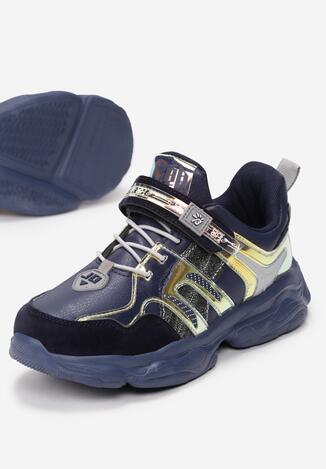 Niebieskie Buty Sportowe Nariciane