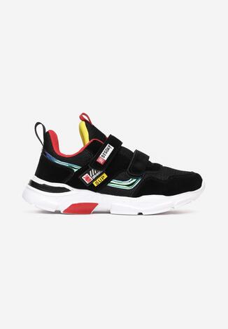 Czarno-Czerwone Buty Sportowe Loreme