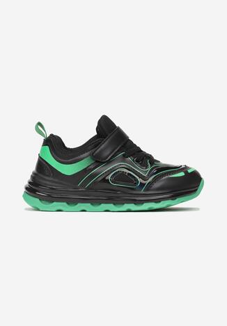 Czarno-Zielone Buty Sportowe Sienross