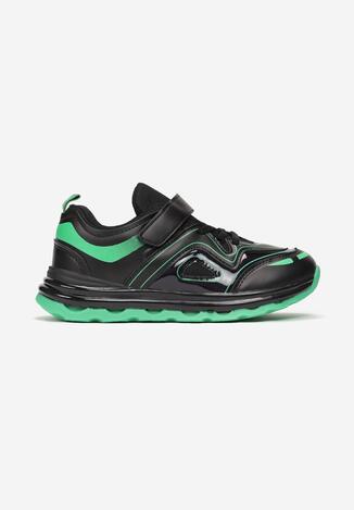 Czarno-Zielone Buty Sportowe Adrelin