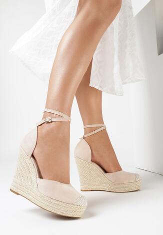 Beżowe Espadryle Kleseis