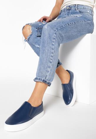 Granatowe Slip On Angie
