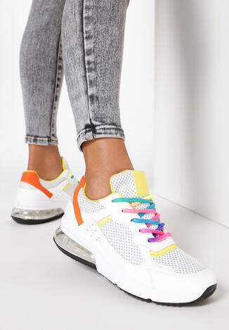 Biało-Żółte Sneakersy Rainbow Dream