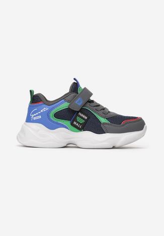 Szaro-Granatowe Buty Sportowe Adramilia