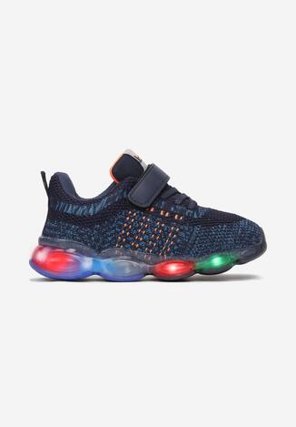 Granatowe Buty Sportowe LED Limolea