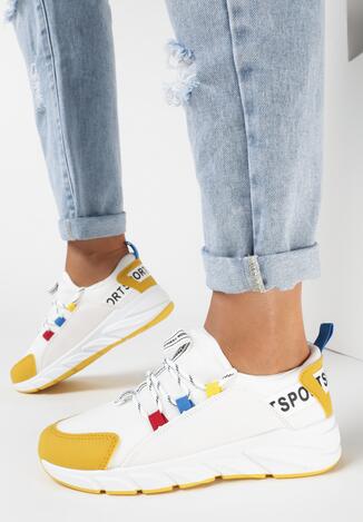 Biało-Żółte Sneakersy Olegonia