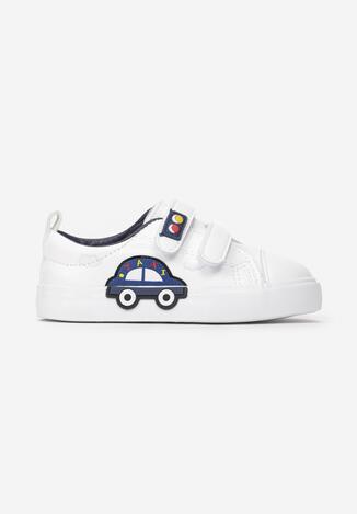Biało-Granatowe Buty Sportowe Genelia
