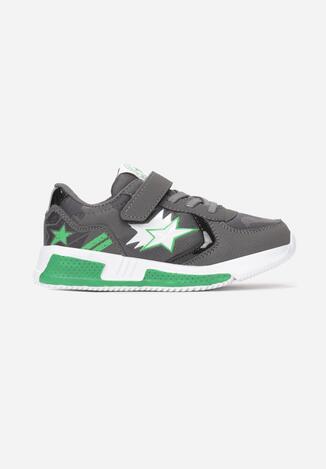 Szaro-Zielone Buty Sportowe Pereimilia