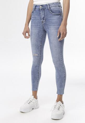 Niebieskie Jeansy Skinny Aroamei
