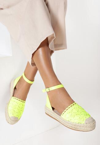 Limonkowe Espadryle Marydise