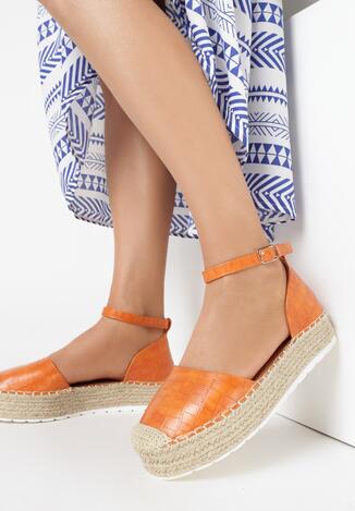 Pomarańczowe Espadryle Aerilila