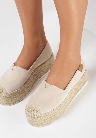 Beżowe Espadryle Corderin
