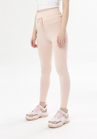 Jasnoróżowe Legginsy Aurashi