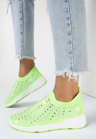 Limonkowe Sneakersy Acanos